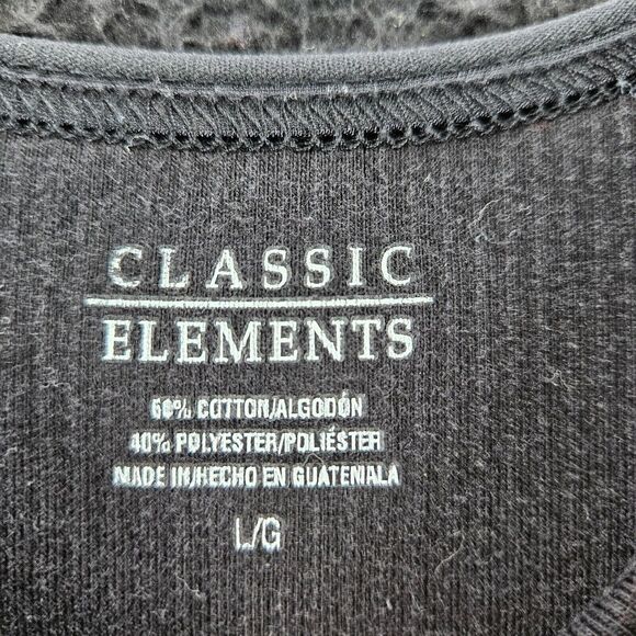 Classic Elements Womens Tank Top Black Size Large Cotton Blend Sleeveless - Picture 5 of 12
